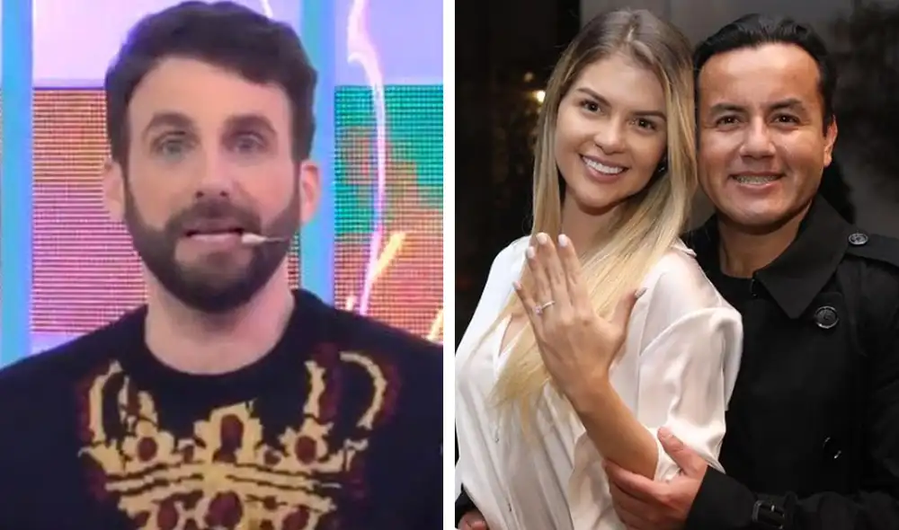 Rodrigo González duda del compromiso entre Brunella Horna y Richard Acuña. Foto: composición LR/captura de Willax TV/Instagram/Brunella Horna