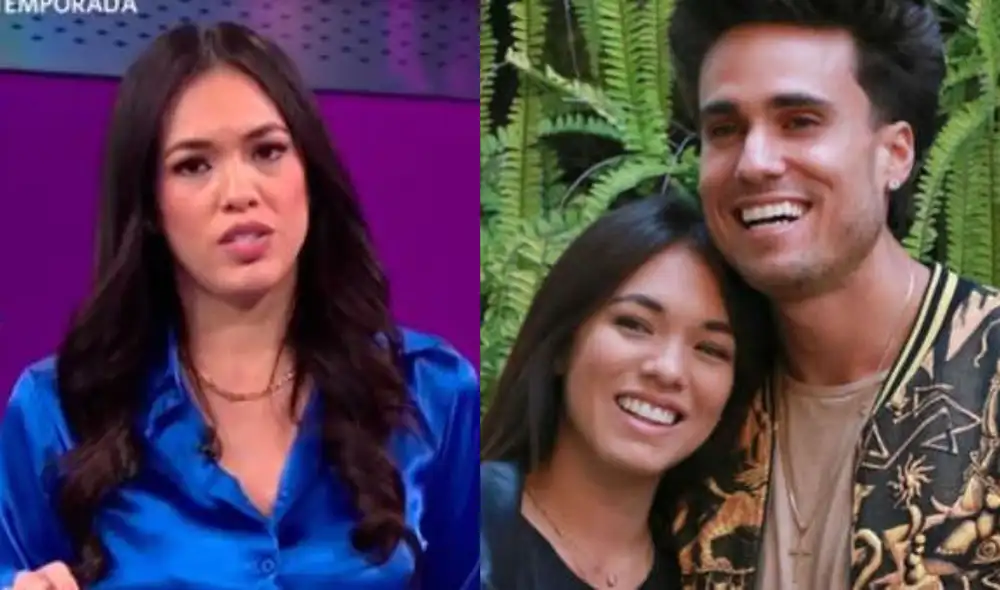 Jazmín Pinedo no llegó al altar con Gino Assereto y reacciona así. Foto: composición LR/captura de América TV/Instagram/@jazminpinedo