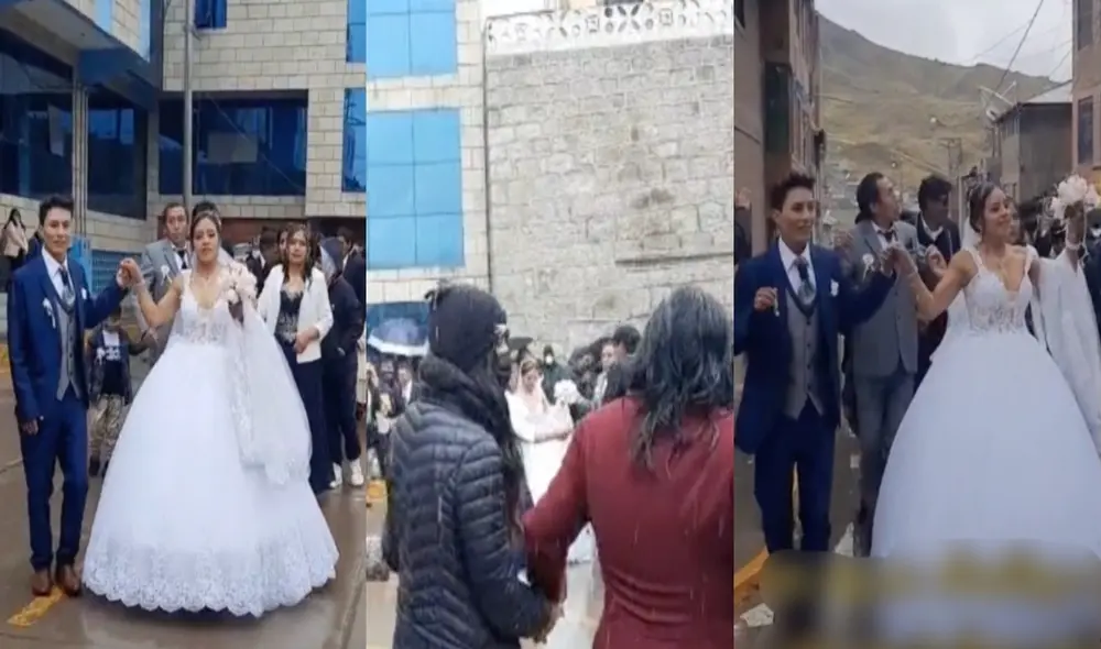 La pareja danzó por las calles del pueblo. Foto: composición LR/TikTok/@solete9