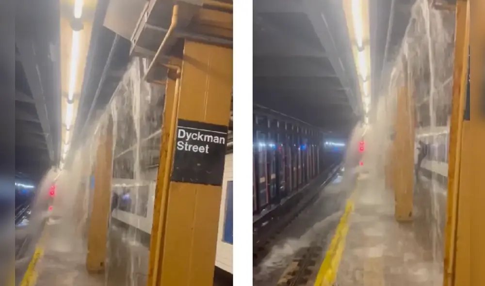 Las fuertes lluvias causaron retrasos dispersos en el alto Manhattan y el Bronx.
Foto: Twitter / @SubwayCreatures