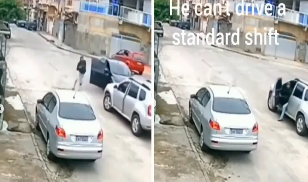 El ladrón no imaginó que se llevaría una ingrata sorpresa dentro del auto. Foto: composición LR/captura de Facebook/@speakviral_ El ladrón no imaginó que se llevaría una ingrata sorpresa dentro del auto. Foto: composición LR/captura de Facebook/@speakviral_