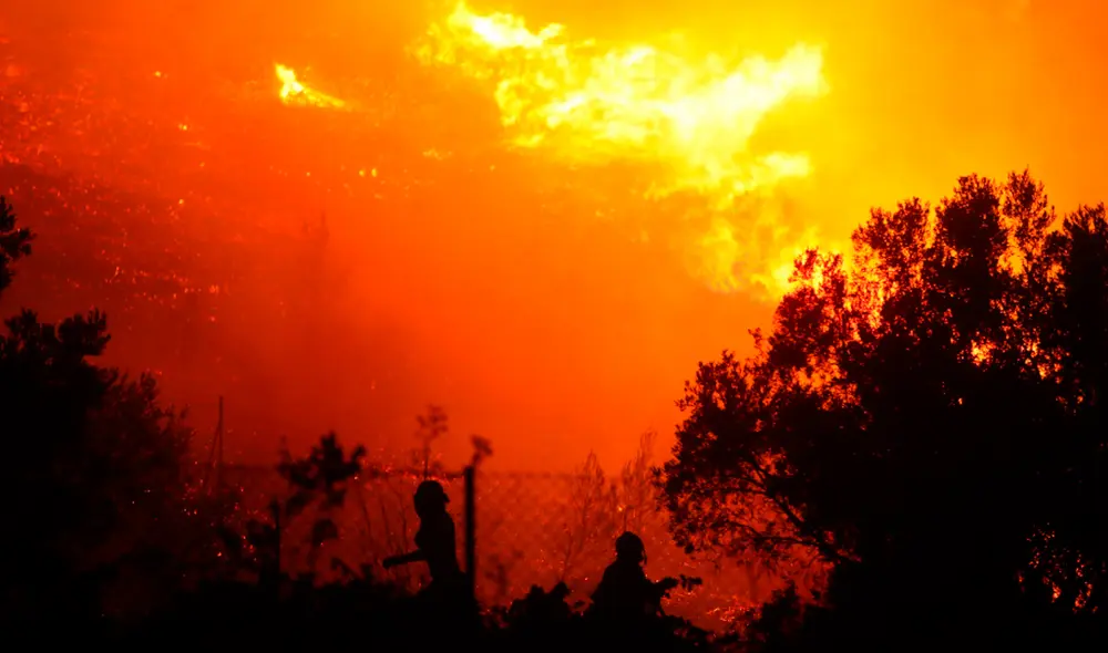 La temporada de incendios en Grecia comenzó en mayo, antes de lo habitual. Foto: EFE