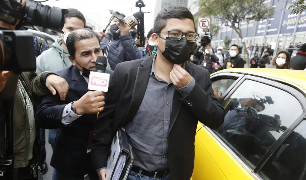El proveedor. Hugo Espino Lucana, propietario de la constructora para la que trabajaba Yenifer Paredes, se presentó ante la Fiscalía este martes 19. Foto: Marco Cotrina/La República