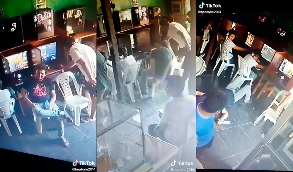 Los muchachos que estaban cerca al chico no lo ayudaron a levantarse. Foto: composición/ @heatone2014/ TikTok Los muchachos que estaban cerca al chico no lo ayudaron a levantarse. Foto: composición/ @heatone2014/ TikTok