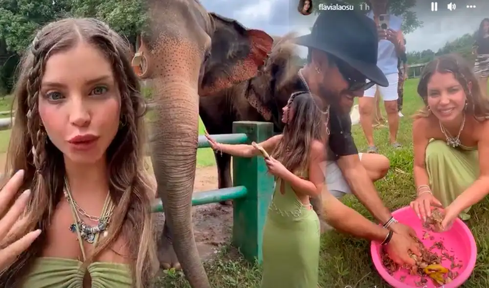 Flavia Laos y Austin Palao viajaron a Tailandia como parte de una campaña de imagen de la marca Pandora. Foto: composición/Flavia Laos/Instagram