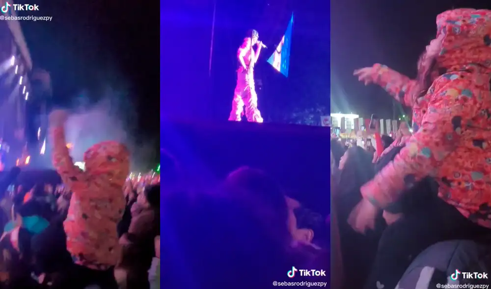 La pequeña disfrutó del concierto junto a su padre. Foto: composición LR/@sebasrodriguezpy/TikTok La pequeña disfrutó del concierto junto a su padre. Foto: composición LR/@sebasrodriguezpy/TikTok