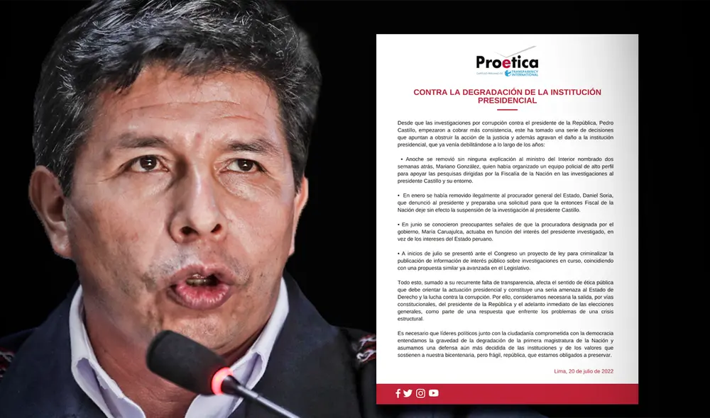 Proética se pronunció por la salida de Mariano González de la cartera del Interior. Foto: composición de Fabrizio Oviedo/La República/Presidencia/Twitter/Proética Proética se pronunció por la salida de Mariano González de la cartera del Interior. Foto: composición de Fabrizio Oviedo/La República/Presidencia/Twitter/Proética