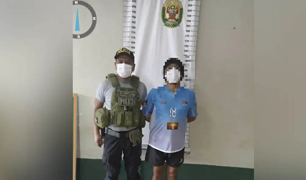 El sujeto fue intervenido en el centro educativo donde labora. Foto: PNP El sujeto fue intervenido en el centro educativo donde labora. Foto: PNP