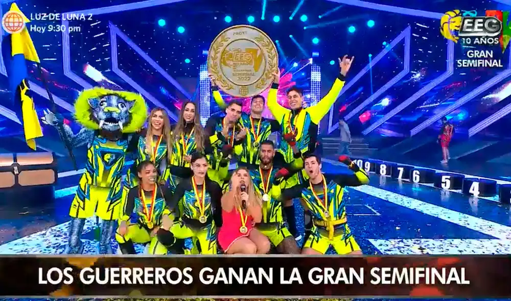 Los 'guerreros' ganaron la semifinal de "Esto es guerra". Foto: captura de América TV Los 'guerreros' ganaron la semifinal de "Esto es guerra". Foto: captura de América TV