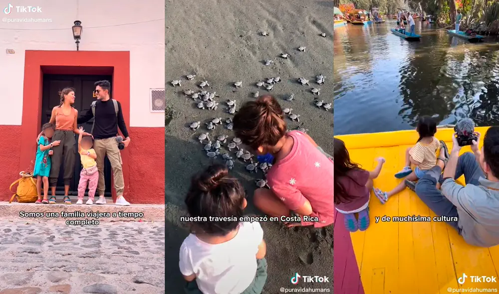 Las niñas asisten al colegio desde casa. Foto: composición LR/ @puravidahumans/TikTok Las niñas asisten al colegio desde casa. Foto: composición LR/ @puravidahumans/TikTok