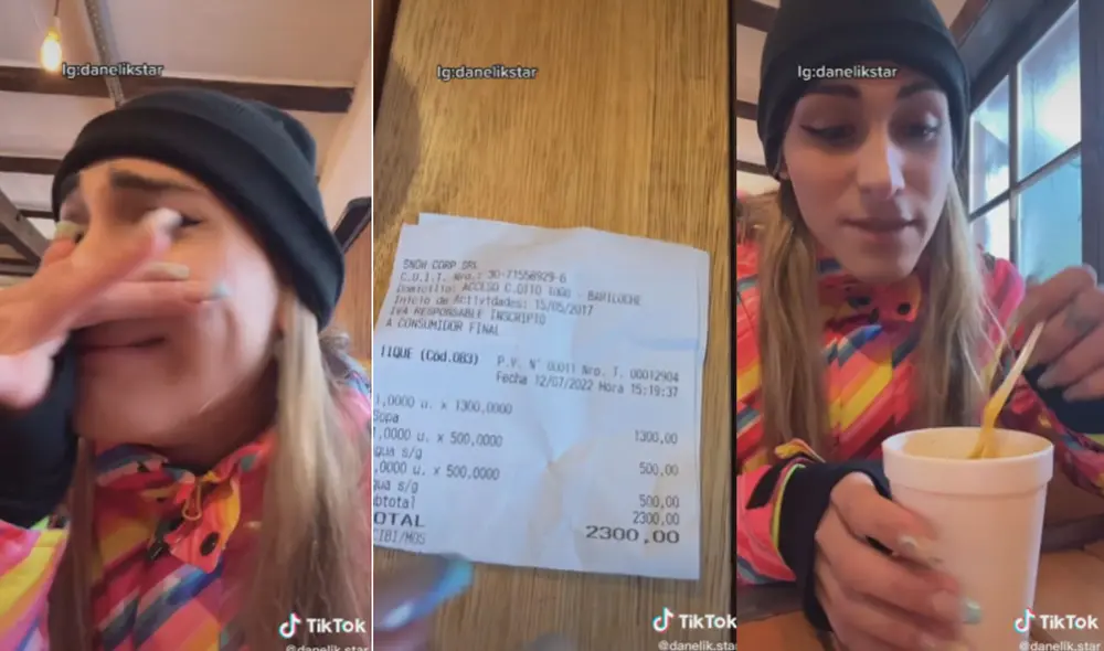 Miles de usuarios quedaron impactados al conocer el precio de esta pequeña sopa. Foto: composición LR/captura de TikTok/@danelik.star