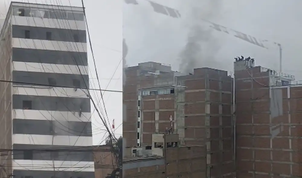 Personas quedaron atrapadas en el lugar tras inicio del siniestro. Foto: captura de Canal N