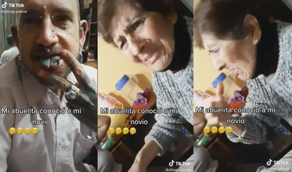 Miles de usuarios no han parado de reír con la singular reacción de la señora. Foto: composición LR/captura de TIkTok/@vikinga.piercer