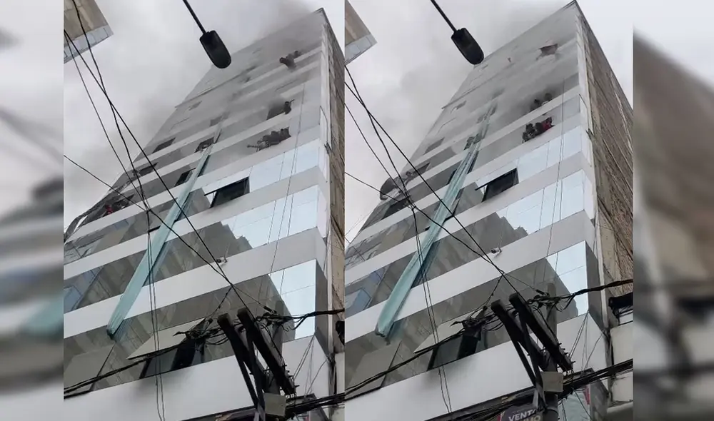 Empresarios sacaron pañuelos por las ventanas para pedir ayuda. Foto: composición La República / WhatsApp de La República