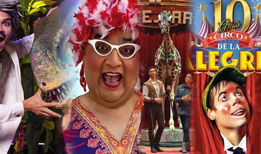 La temporada de circos es una de las más esperadas por el público peruano. Foto: composición Fabrizio Oviedo LR/Tsaurios/Circo Tía Gloria/ Circo Montecarlo/Circo de la Alegría de Pitillo La temporada de circos es una de las más esperadas por el público peruano. Foto: composición Fabrizio Oviedo LR/Tsaurios/Circo Tía Gloria/ Circo Montecarlo/Circo de la Alegría de Pitillo