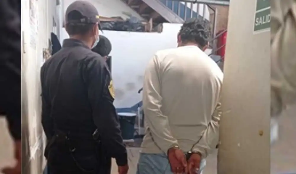 Varón detenido tenía denuncia por violencia desde el 2020. Foto: PNP Varón detenido tenía denuncia por violencia desde el 2020. Foto: PNP