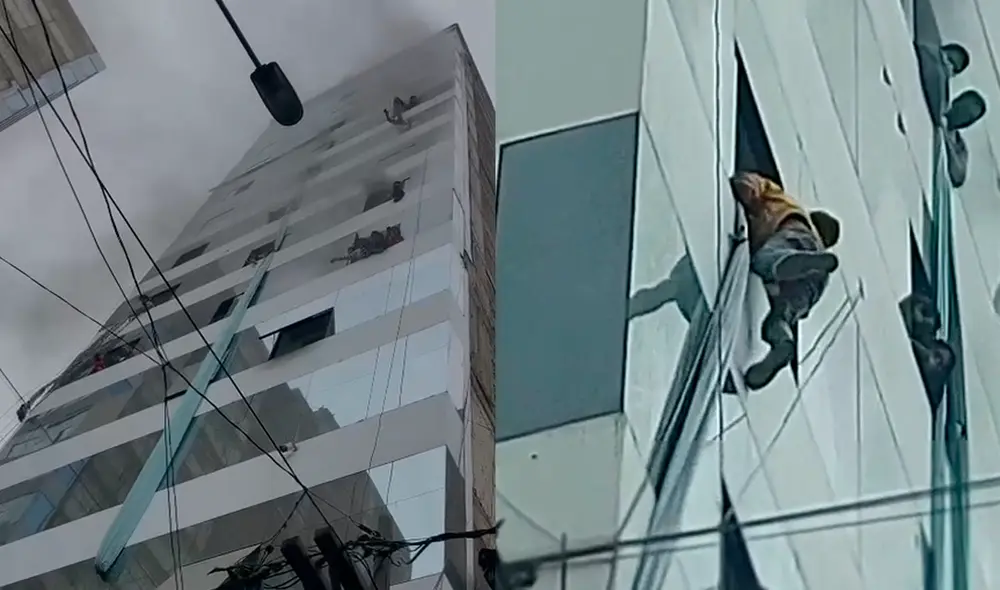 Personal de los bomberos llegó al lugar para trabajar en la evacuación de las personas atrapadas. Foto: Erwin Valenzuela