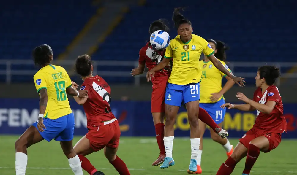 Perú vs. Brasil se están enfrentando en la última fecha del Grupo B de la Copa América Femenina 2022. Foto: @CopaAmerica Perú vs. Brasil se están enfrentando en la última fecha del Grupo B de la Copa América Femenina 2022. Foto: @CopaAmerica