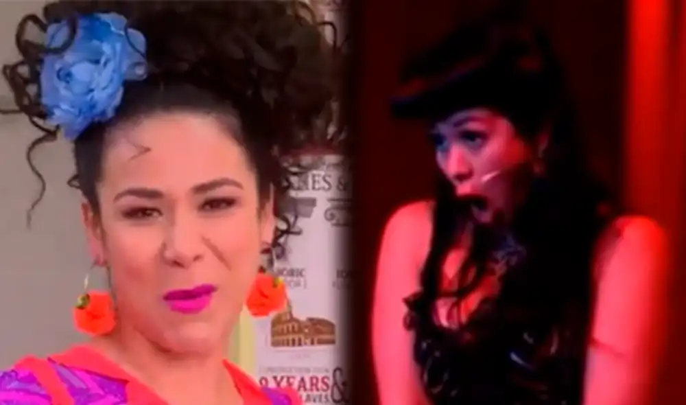 Teresa Collazos demostró sus dotes artísticos en el nuevo episodio de “Al fondo hay sitio”. Foto: composición/captura América TV/difusión