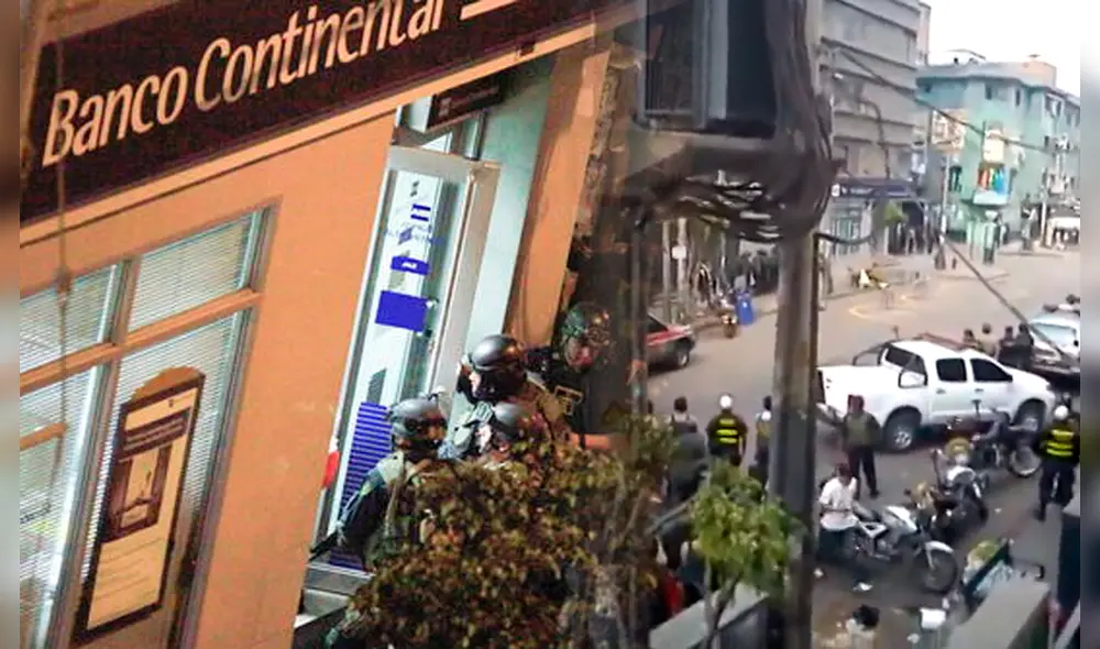 Ruiz Ninasqui intentó asaltar una agencia del BBVA ubicada en Gamarra en 2010.  Foto: composición LR/captura de YouTube