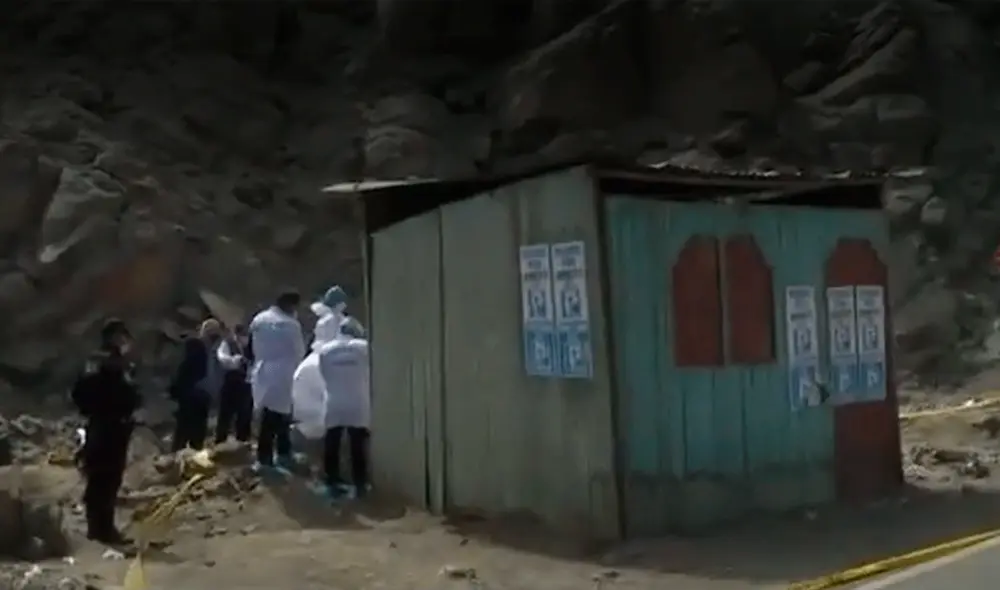 El macabro hallazgo se dio durante horas de la mañana. Foto: Video: América TV El macabro hallazgo se dio durante horas de la mañana. Foto: Video: América TV