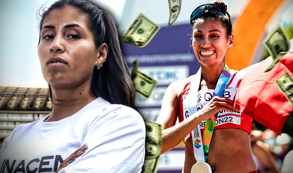 Kimberly García volvió a estar en lo más alto del podio en el Mundial de Atletismo. Foto: composición de Gerson Cardoso / La República