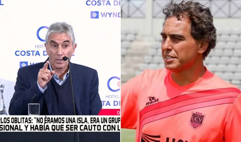 Oblitas reveló lo que habló con Chemo. Foto: Composición/Movistar Deportes/César Vallejo.