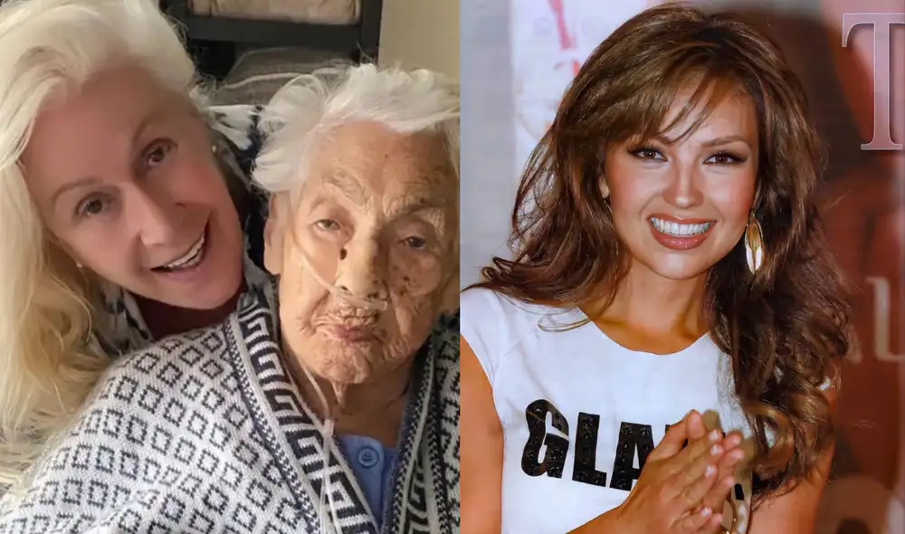 Laura Zapata recordó que ninguna de sus hermanas, incluída Thalía, asistió al funeral de su abuela Eva Mange. Foto: composición Laura Zapata/Instagram/Thalía/Facebook