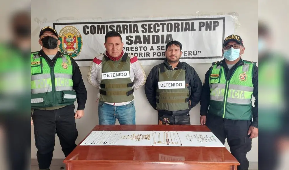 No se descarta la posibilidad de que estos 2 delincuentes hayan actuado con otro grupo de malhechores que se dieron a la fuga. Foto: PNP