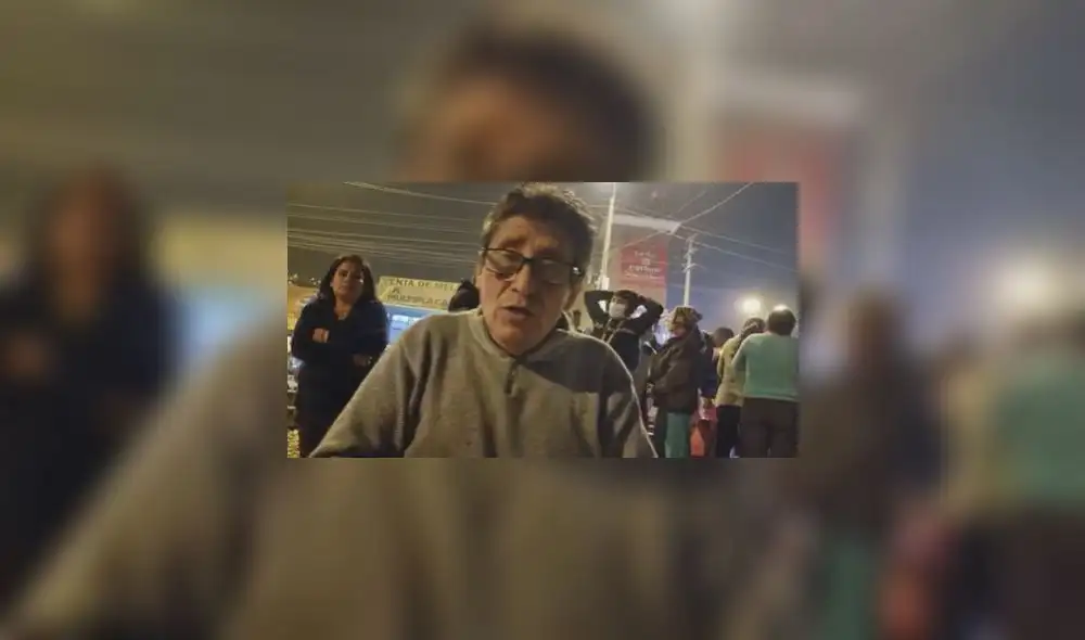 Hombre espera recibir ayuda tras el incidente. Foto: URPI-LR Hombre espera recibir ayuda tras el incidente. Foto: URPI-LR