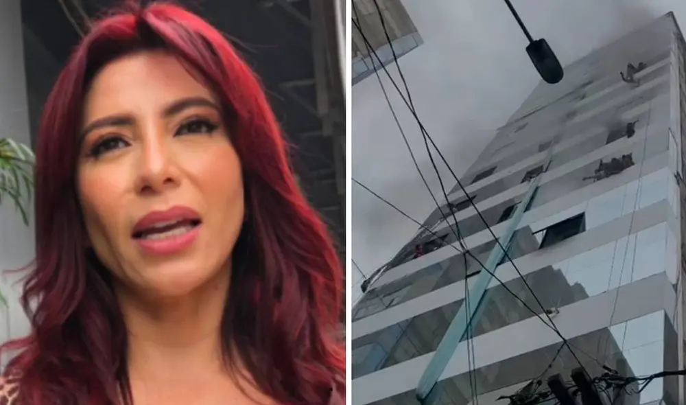 Milena Zárate habla acerca del incendio en Gamarra. Foto: GLR/Erwin Valenzuela Milena Zárate habla acerca del incendio en Gamarra. Foto: GLR/Erwin Valenzuela