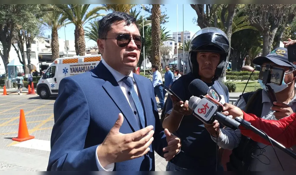 Arequipa. Alcalde Anghelo Huerta incluso dijo que fanpage modificada era de un privado. Foto: Wilder Pari/URPI