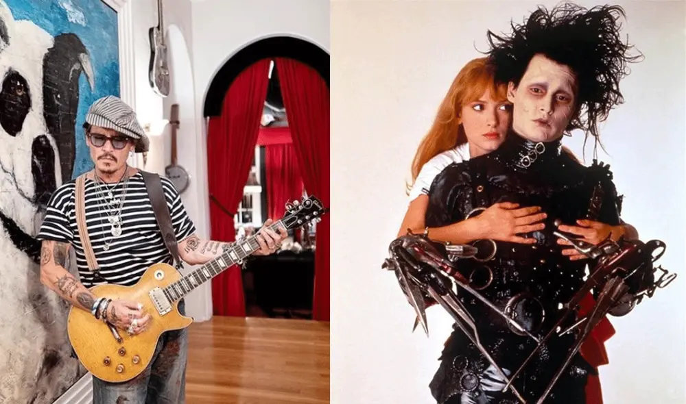 Johnny Deep y Winona Rider en "El joven manos de tijera". Foto: composición LR/Instagram/@johnnydepp Johnny Deep y Winona Rider en "El joven manos de tijera". Foto: composición LR/Instagram/@johnnydepp