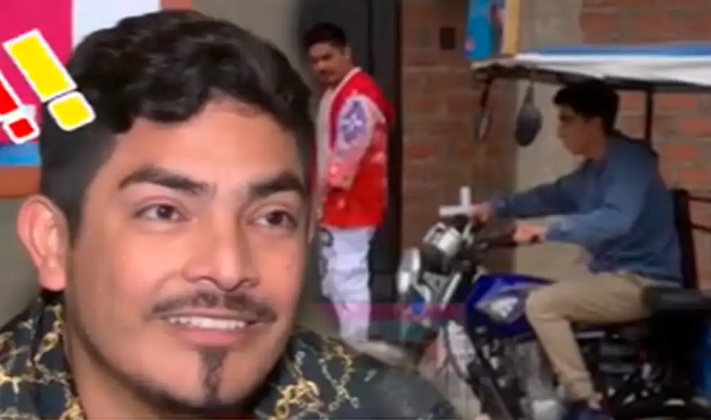 Erick Elera aprendió a manejar mototaxi en el rodaje de "Al fondo hay sitio". Foto: composición/captura América TV