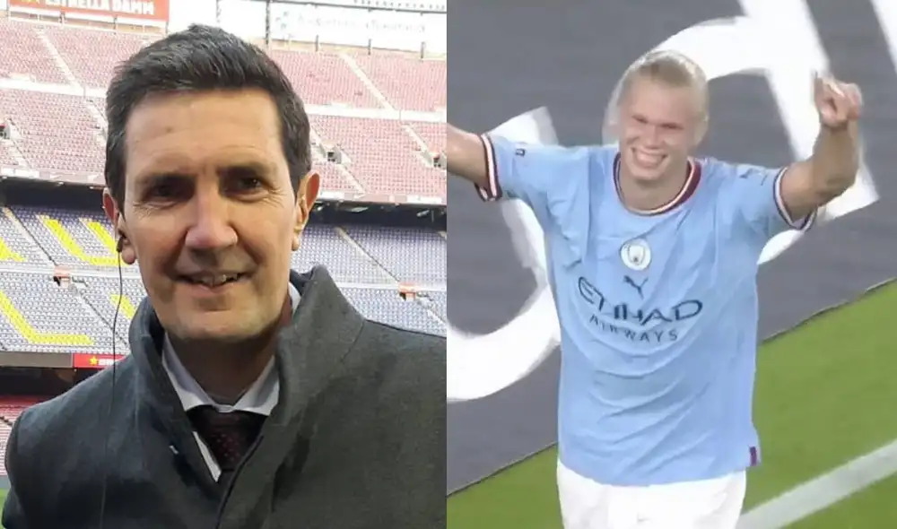Miguel Simón es el narrador del partido entre los citizens y bávaros. Foto: composición/captura ESPN/Instagram Miguel Simón