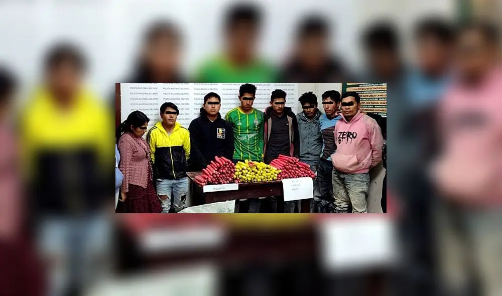 Trataron de huir cuando vieron a la Policía. Foto: PNP Trataron de huir cuando vieron a la Policía. Foto: PNP