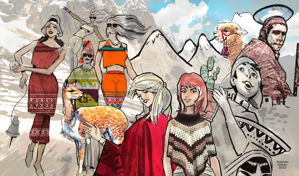 “Infantilizar a la población andina supone una condición de no ciudadanos, de no tener derechos, de depender de otro”. Ilustración: Alejandro Alemán.