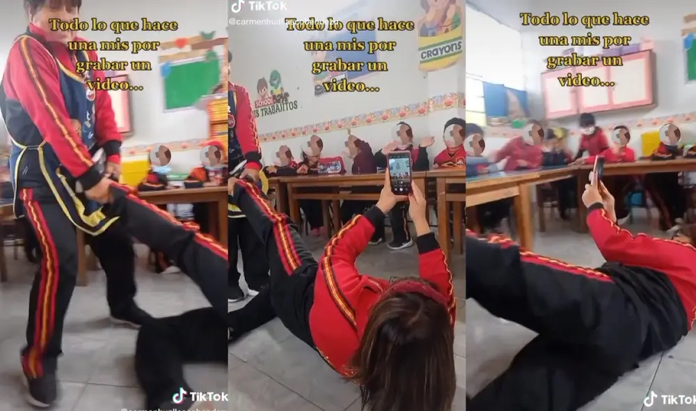 El clip viral tiene más de 2 millones de visualizaciones. Foto: composición LR/ captura de TikTok/ @carmenhuallascobendezu El clip viral tiene más de 2 millones de visualizaciones. Foto: composición LR/ captura de TikTok/ @carmenhuallascobendezu