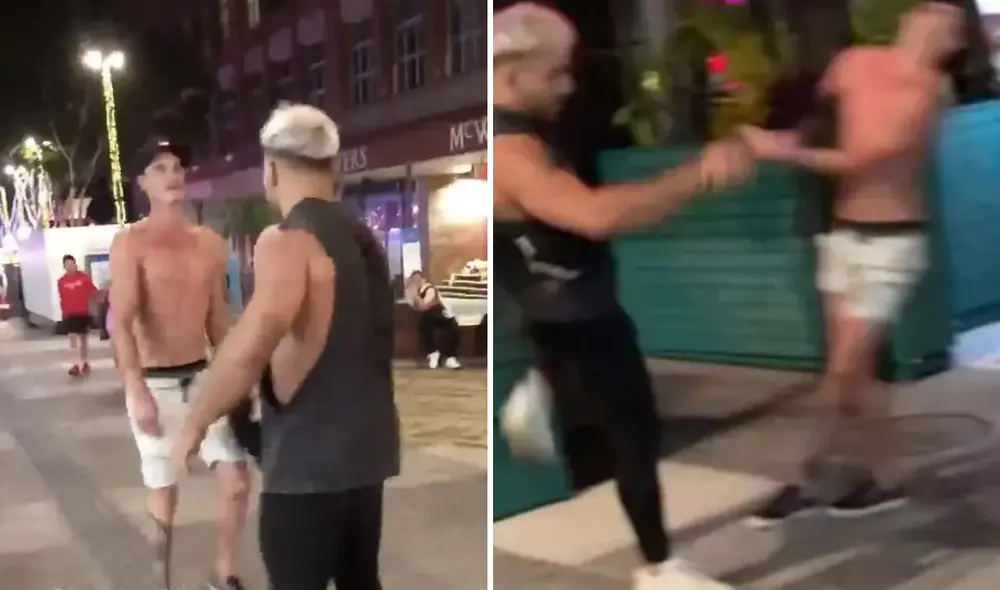 Viktor Lyall recibió elogios en redes sociales por su actitud al detener una pelea callejera. Foto: composición LR / Instagram: @rowdybec, @impalervikki