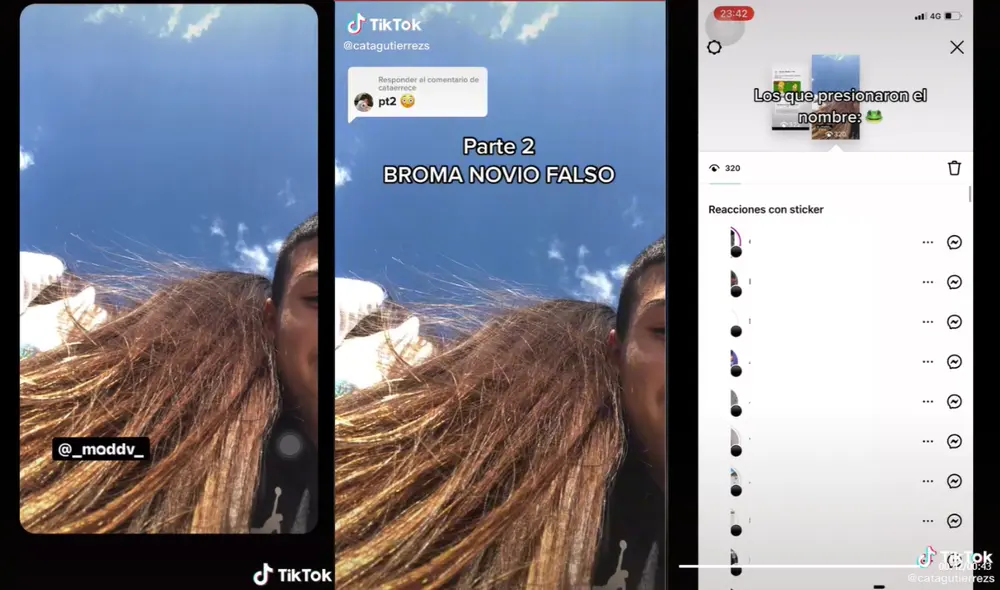 Puedes usar esta broma para ver quién quiere conocer quién es tu "nueva pareja". Foto: Composición LR/ captura @catagutierrezs/ TikTok