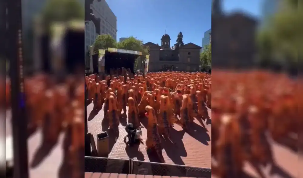 Tiranosaurios rex estuvieron en concierto. Foto: composición LR/Twitter/@Naturalezaymas_