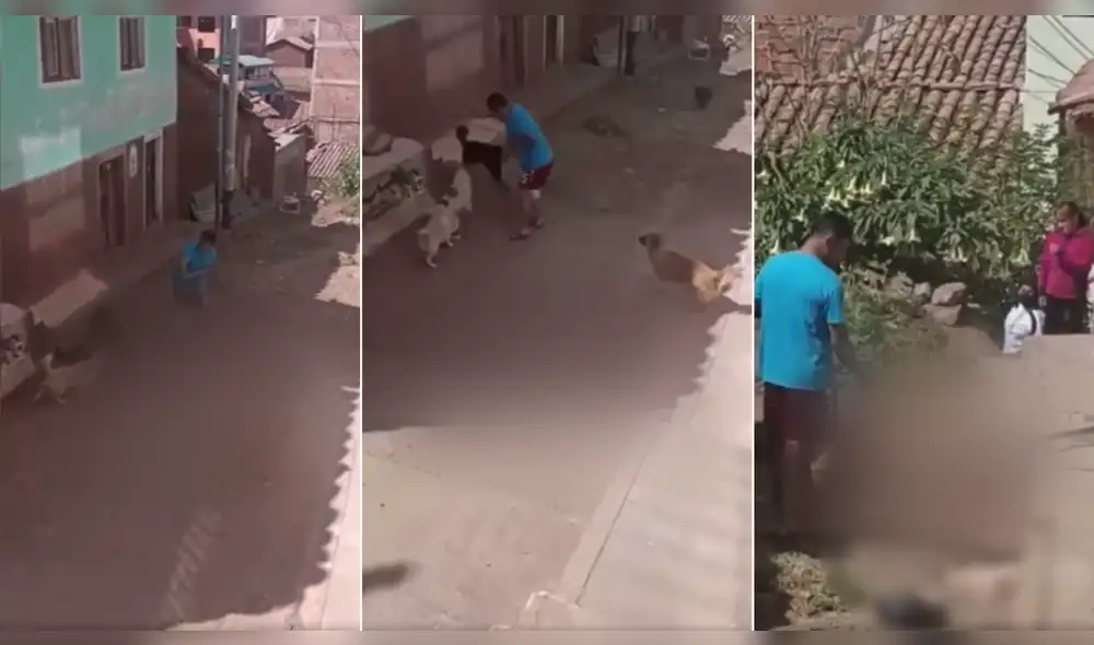 Una mujer trató de justificar al hombre ante los vecinos, pero no lo consiguió. Foto: captura de Facebook/Frase Corta