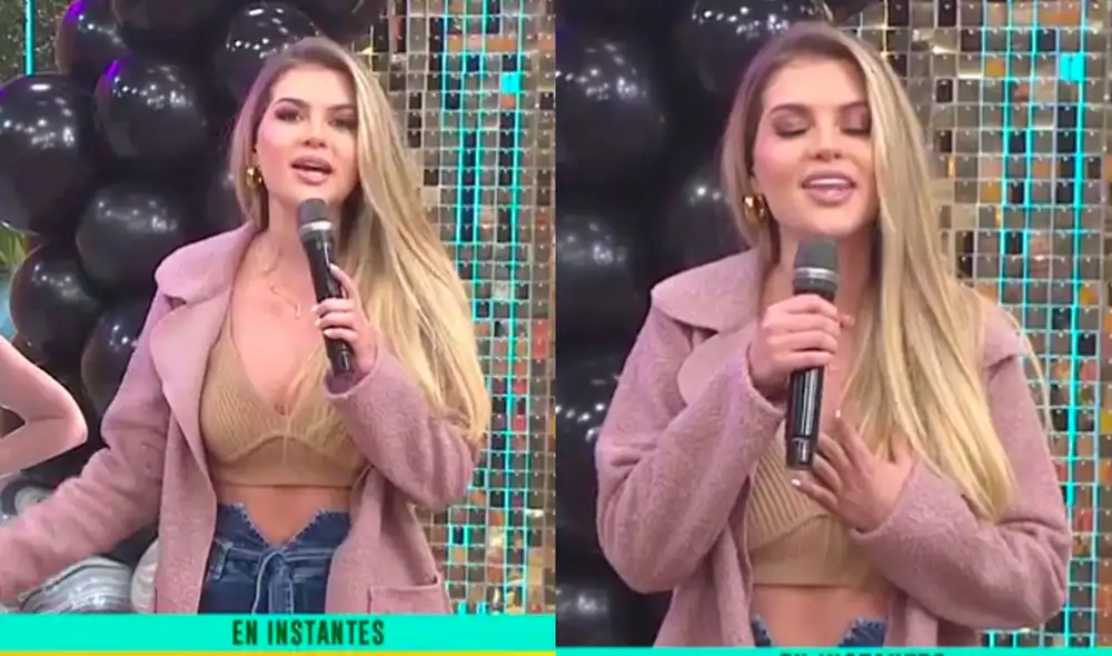 Brunella Horna ya no presume el anillo de compromiso que le dio Richard Acuña y genera sospechas. Foto: captura/América TV. Brunella Horna ya no presume el anillo de compromiso que le dio Richard Acuña y genera sospechas. Foto: captura/América TV.