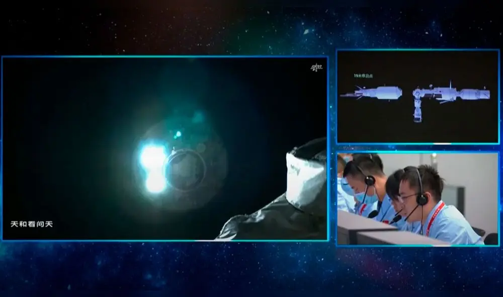 China lanzó el módulo del laboratorio de su estación espacial Tiangong. Fotocaptura: CMSA