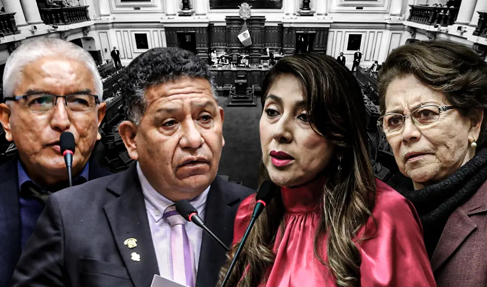 Camones, Medina, Acuña o Echaíz relevarán a María del Carmen Alva. Foto: Composición de Jazmín Ceras/ Congreso Camones, Medina, Acuña o Echaíz relevarán a María del Carmen Alva. Foto: Composición de Jazmín Ceras/ Congreso