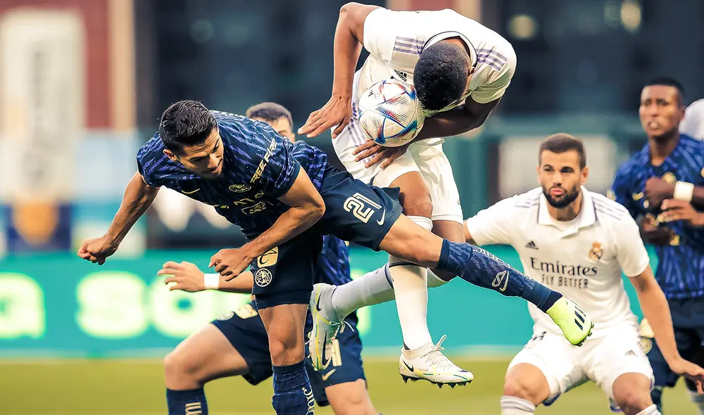 El cuadro mexicano abrió la cuenta, pero Real Madrid igualó por intermedio de Benzema. Foto: Club América El cuadro mexicano abrió la cuenta, pero Real Madrid igualó por intermedio de Benzema. Foto: Club América