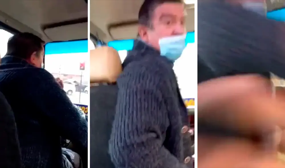Chofer agrede e insulta a mujer. Foto: captura de video/Biobiochile