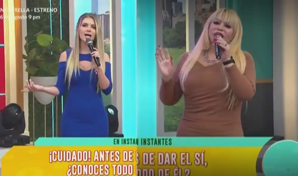 Brunella Horna y Susy Díaz protagonizan tenso momento en "América hoy" . Foto: Composición LR / Captura de América Brunella Horna y Susy Díaz protagonizan tenso momento en "América hoy" . Foto: Composición LR / Captura de América