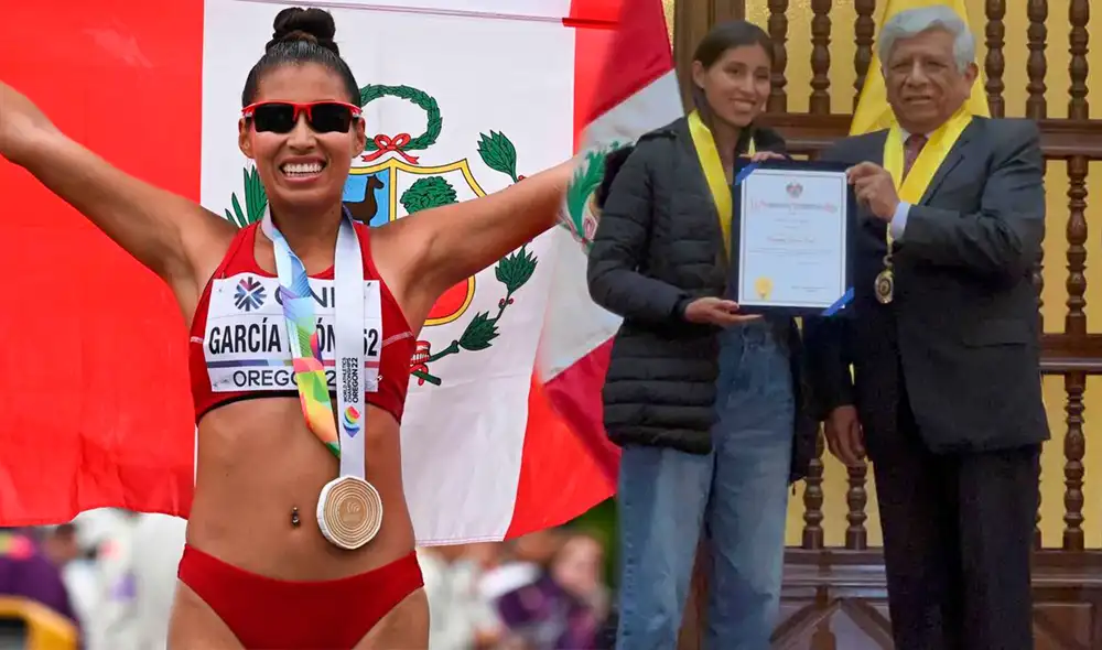 Kimberly García recibió el reconocimiento de la MML. Foto: composición LR/AFP/Raúl Egúsquiza/URPI - LR Kimberly García recibió el reconocimiento de la MML. Foto: composición LR/AFP/Raúl Egúsquiza/URPI - LR