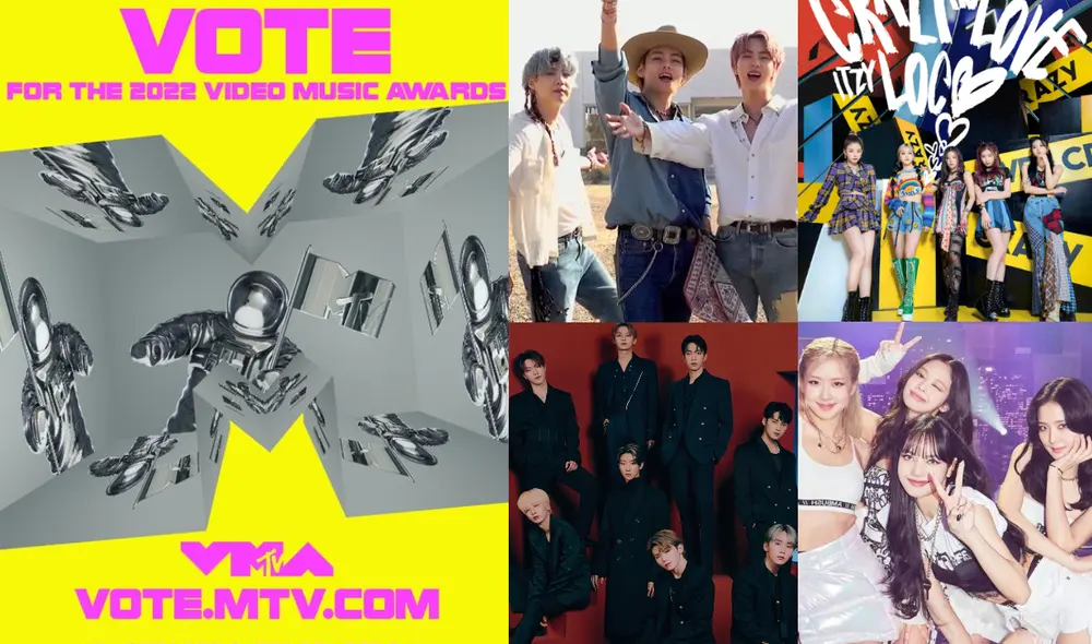 Idols k-pop disputan 6 categorías en los premios de la MTV. De ellos, BTS cuenta con más nominaciones. Foto: composición LR/MTV/JYP/Hybe/YG Idols k-pop disputan 6 categorías en los premios de la MTV. De ellos, BTS cuenta con más nominaciones. Foto: composición LR/MTV/JYP/Hybe/YG